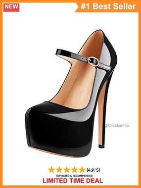 LISHAN Women's Platform 5.9in High Heels Pumps Slip On Pointed Toe Sandals
